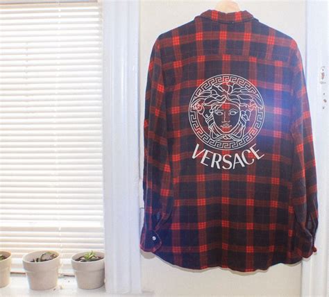 versace flannels|versace flannel shirt.